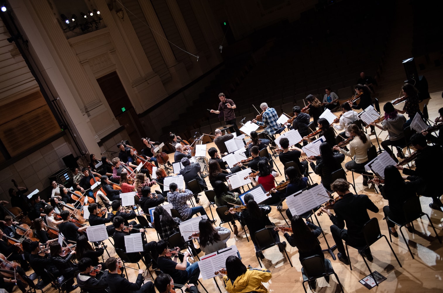 Kronos Quartet rehearsing with SFUSD students