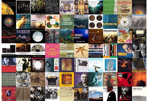 Collage of Kronos album covers